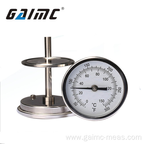 Thread Stainless Steel Bimetallic Pipe Thermometer